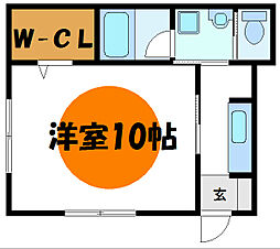 LS.CREWJ 1Kの間取図画像