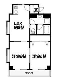間取図画像 2LDK