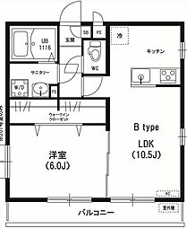 リブリ・ソフィア中央 1LDKの間取図画像