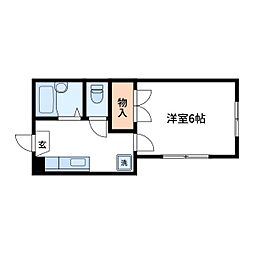 京成本線 京成高砂駅 徒歩5分の賃貸アパート 1階1Kの間取り