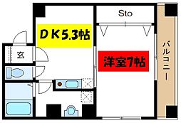 JR総武線 小岩駅 徒歩4分の賃貸マンション 4階1DKの間取り