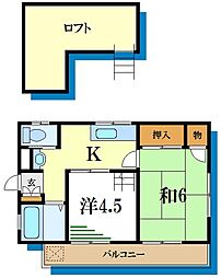 フラワーハイム 2階2SKの間取り