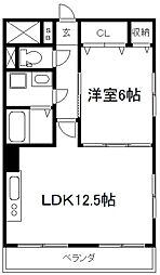 メゾン・ド・レスポワール 1階1LDKの間取り