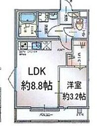 リーヴェル新小岩プレミオ 1階1LDKの間取り
