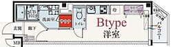 京成本線 京成小岩駅 徒歩3分の賃貸マンション 3階ワンルームの間取り