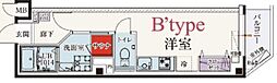 京成本線 京成小岩駅 徒歩3分の賃貸マンション 2階ワンルームの間取り