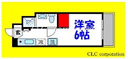 モア6 ワンルームの間取図画像