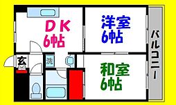 カーソルサヴァリンナ 2DKの間取図画像
