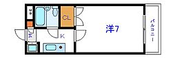グランドマンション 1Kの間取図画像