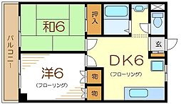 フェニックス・コート 2DKの間取図画像