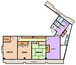 スカイビル 3SLDKの間取図画像