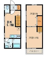 ジュネスII 2Kの間取り