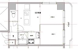 ホワイトアベニュー古谷 1LDKの間取図画像