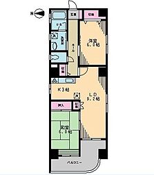 ヴァンヴェール 2LDKの間取図画像