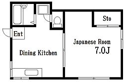 東砂クリーンハイツ 1DKの間取図画像