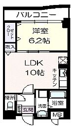 ラポール西大島イースト 1LDKの間取図画像