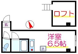 JR山手線 上野駅 徒歩4分の賃貸マンション 4階ワンルームの間取り