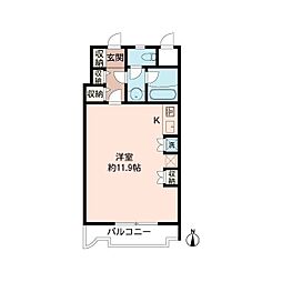 つくばエクスプレス 浅草駅 徒歩7分の賃貸マンション 7階ワンルームの間取り