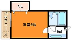 東京メトロ日比谷線 三ノ輪駅 徒歩9分の賃貸アパート 2階1Kの間取り