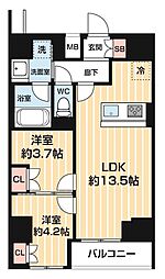 ARCOBALENO MINAMISENJU 2LDKの間取図画像