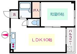 カーサグランデタマキ 1LDKの間取図画像