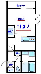 千な里ビル ワンルームの間取図画像