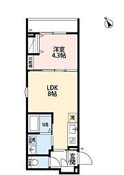 ROMA(ローマ) 1LDKの間取図画像