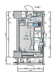 MAINSTAGE新御徒町 1Kの間取図画像