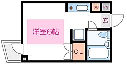 シャンブル亀戸 ワンルームの間取図画像