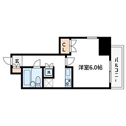 スカイコート両国2 1Kの間取図画像