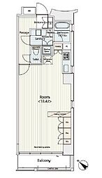 JR京葉線 八丁堀駅 徒歩1分の賃貸マンション 4階ワンルームの間取り