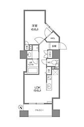ルクレ新川レジデンス 4階1LDKの間取り