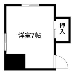 エステルハウス ワンルームの間取図画像
