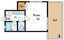 サン・アイランズ 1Kの間取図画像