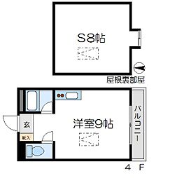 ベルメゾン亀戸 ワンルームの間取図画像