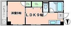 ハイツ高康 4階1LDKの間取り