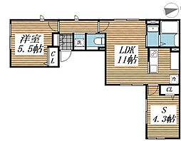 JR常磐線 三河島駅 徒歩5分の賃貸アパート 1階2LDKの間取り
