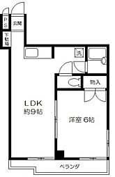 東京メトロ千代田線 町屋駅 徒歩2分の賃貸マンション 5階1LDKの間取り