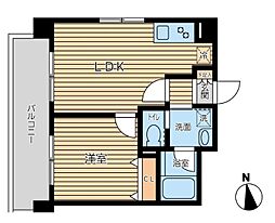 東京メトロ日比谷線 三ノ輪駅 徒歩7分の賃貸マンション 5階1LDKの間取り