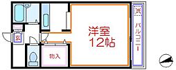 コーポ茜 ワンルームの間取図画像