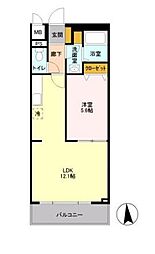SunParkCity東日暮里 1LDKの間取図画像