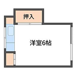 新町荘 ワンルームの間取図画像