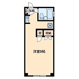 MIビル2 ワンルームの間取図画像
