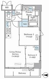 Daiwa Grace Maison 亀有 2LDKの間取図画像
