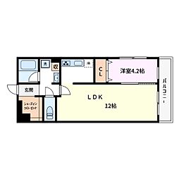 ラミアカーザ 1LDKの間取図画像