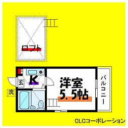 ルミエール星野 ワンルームの間取図画像