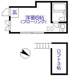 スカイコーポ ワンルームの間取図画像