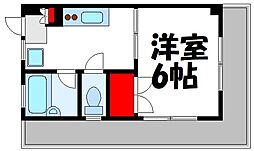 第三田嶋ビル 1Kの間取図画像