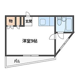 王子神谷ビル ワンルームの間取図画像