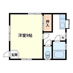 東京メトロ南北線 王子神谷駅 徒歩17分の賃貸アパート 1階1Kの間取り